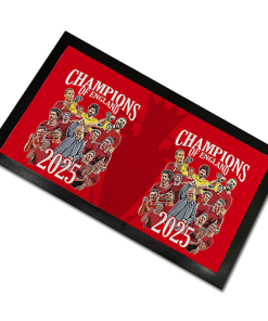 Liverpool Champions of England 2025 Bar Runner Mat Design 1